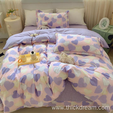 Romantic Houses bed sheet cover bedding pillowcase set